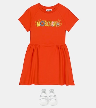 Abito in cotone con stampa | Moschino Kids