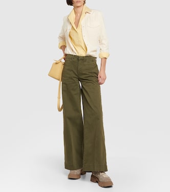 Le Tomboy cotton twill wide-leg pants | Frame