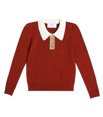 Top polo in maglia di misto lana a coste | Paade Mode