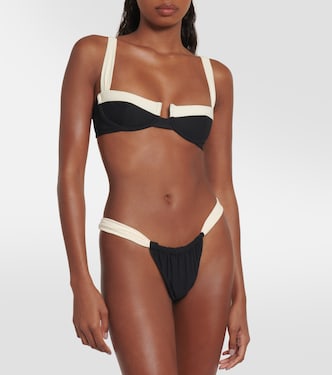 Faux-suede high-leg bikini bottoms | Same