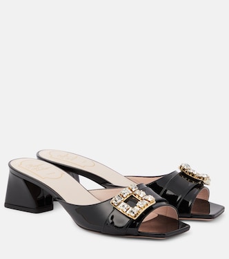 Verzierte Pantoletten BikivVv aus Lackleder | Roger Vivier