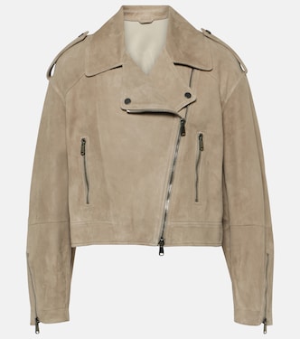 Veste raccourcie en daim | Brunello Cucinelli