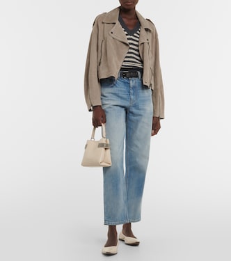 Veste raccourcie en daim | Brunello Cucinelli