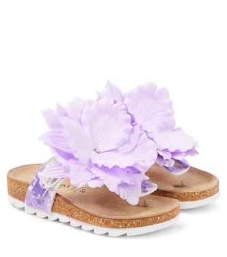 Sandali con applicazioni floreali | Monnalisa
