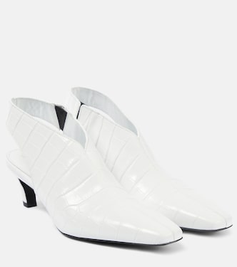 Slingback-Pumps The Croco Slim aus Leder | Toteme