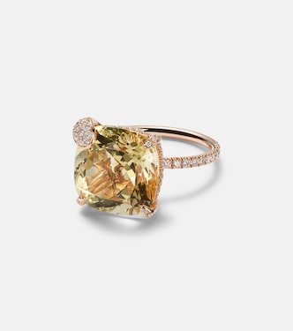 Peekaboo 18kt rose gold ring with beryl and diamonds | Bucherer Fine Jewellery