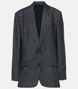 Blazer monopetto di jeans | Brunello Cucinelli