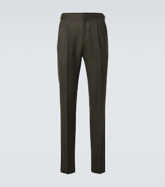 Wool tweed straight pants | Loro Piana