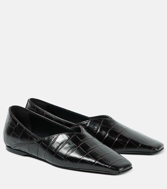 Ballerines en cuir embossé | Toteme