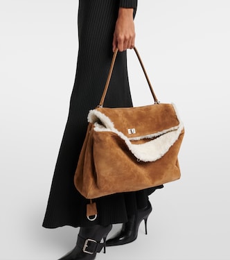 Schultertasche Rodeo Large aus Veloursleder | Balenciaga