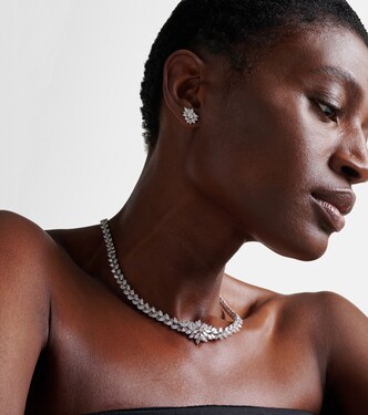 Orecchini Y-Not in oro bianco 18kt con diamanti | Yeprem