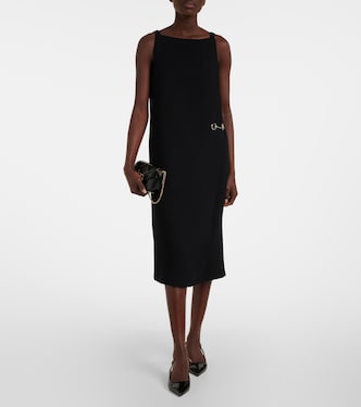 Abito midi in raso | Gucci