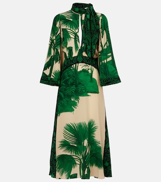 Floral silk midi dress | Johanna Ortiz