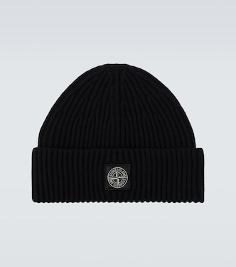 Compass ribbed-knit virgin wool beanie | Stone Island