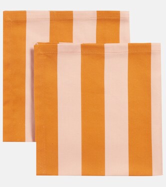 Striped linen set of 2 napkins | La DoubleJ