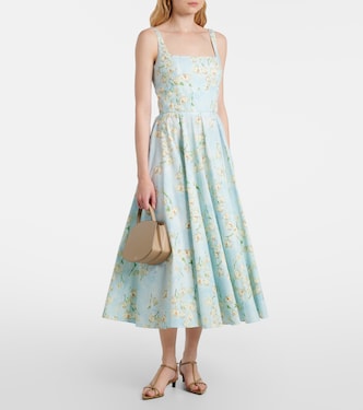 Robe midi Mona en coton à fleurs | Emilia Wickstead