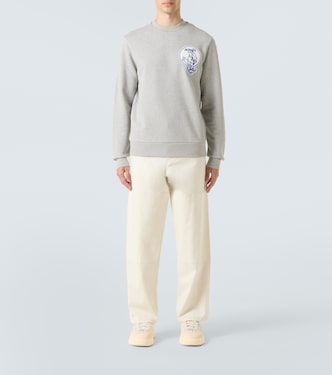 Patch-appliqué cotton fleece sweatshirt | Moncler