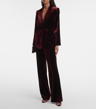 Velvet wide-leg pants | Roland Mouret