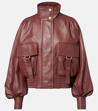 Hypnotic leather bomber jacket | Zimmermann