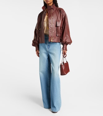 Hypnotic leather bomber jacket | Zimmermann