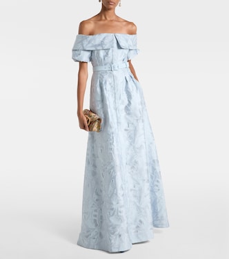 Bridal Anneli cotton-blend brocade gown | Rebecca Vallance