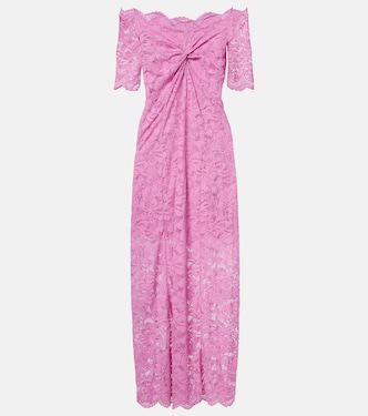 Off-shoulder lace midi dress | Rabanne