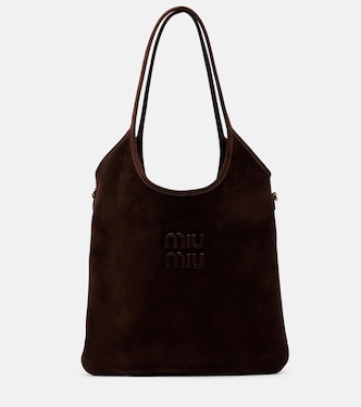 Ivy logo suede shoulder bag | Miu Miu
