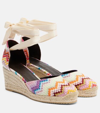 Eva 60 Zigzag lamé espadrille wedges | Missoni