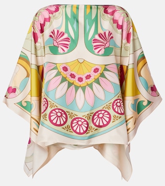 Top de sarga de seda estampado | La DoubleJ