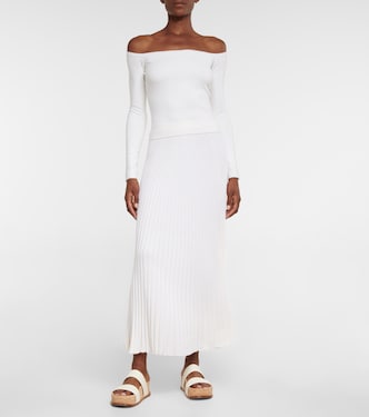 Falda midi Tereja de lana y seda | Gabriela Hearst