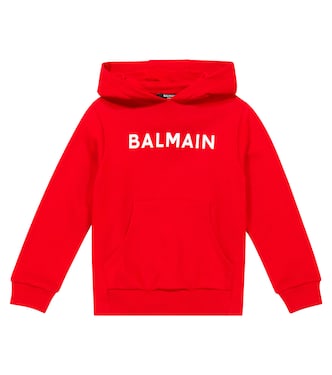 Sudadera con capucha de algodón con logo | Balmain Kids