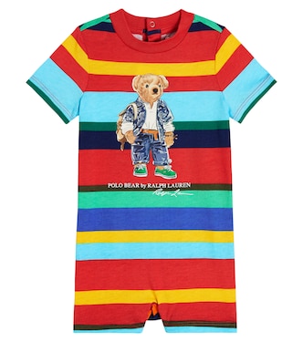 Baby - Jumpsuit corta in cotone a righe | Polo Ralph Lauren Kids