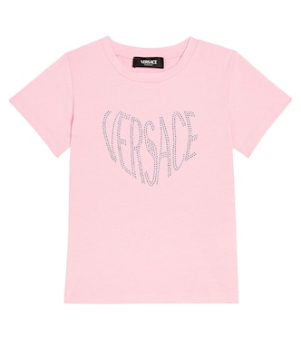 Verziertes T-Shirt aus Baumwoll-Jersey | Versace Kids