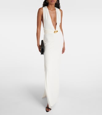 Abito lungo in jersey con cut-out | Tom Ford