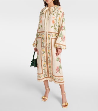 Zircon Bisutería floral linen kaftan | Agua by Agua Bendita