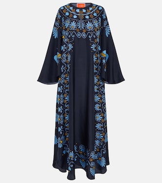 Flying printed silk voile kaftan | La DoubleJ
