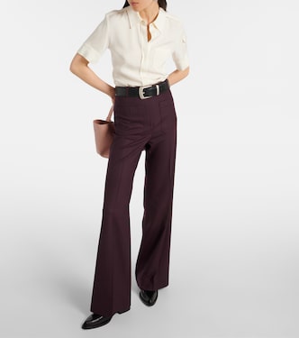 Alina high-rise flared pants | Victoria Beckham