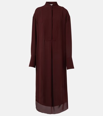 Oversize-Hemdblusenkleid aus Seide | McQueen