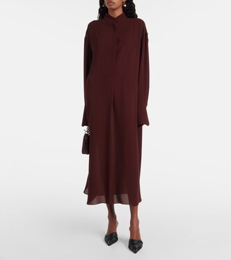 Abito chemisier oversize in seta | McQueen