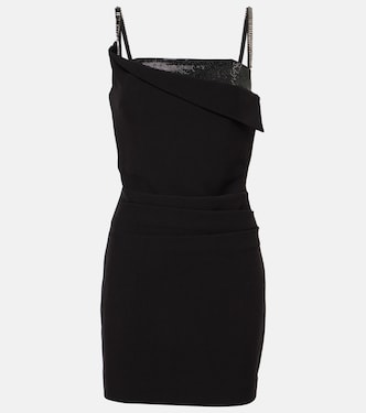 Abito corto in crêpe con cristalli | Roland Mouret