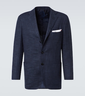 Wool, silk, and cotton-blend blazer | Kiton