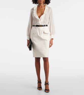 Blusa in seta con volant | Tom Ford