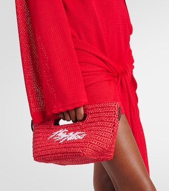 Via Dei Giardini 15 raffia-effect tote bag | The Attico