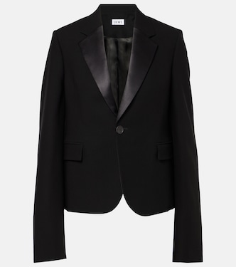 Satin-trimmed wool blazer | Loewe