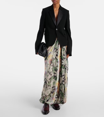 Blazer in lana con raso | Loewe