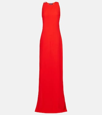 GG crystal-embellished crêpe gown | Gucci