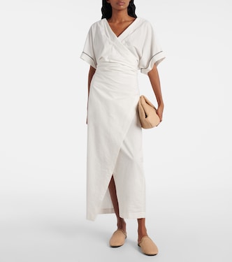 Wickelkleid Monili aus einem Baumwollgemisch | Brunello Cucinelli