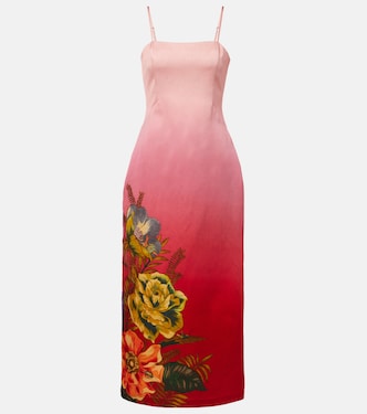 Vestido midi Inez en mezcla de lino | Alémais