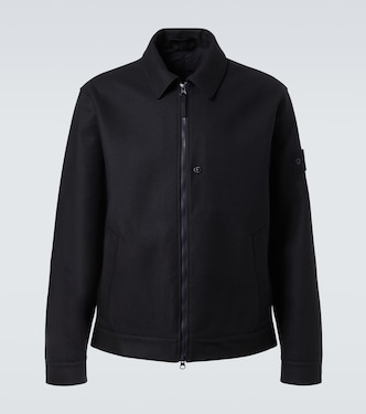 Ghost wool-blend flannel jacket | Stone Island