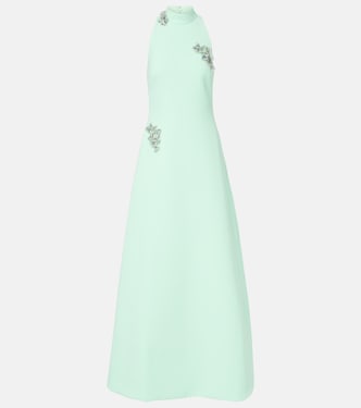 Verzierte Robe Priscilla aus Crêpe | Safiyaa